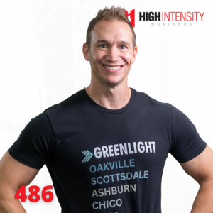 A profile photo of Dave Bess with a white background with the High Intensity Business podcast logo on the top-right and the episode number (486) on the bottom-left.