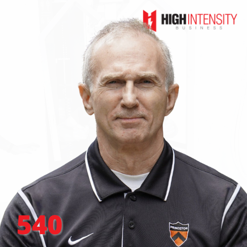 A profile photo of Matt Brzycki with a white background with the High Intensity Business podcast logo on the top-right and the episode code (540) on the bottom-left.